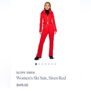 Slope siren red ski suit